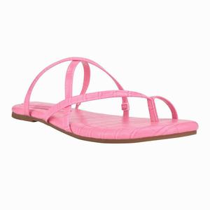 Nine West Brice Flat Slides - Pink - Ireland (EO7245109)